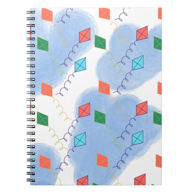 Cuaderno Whimiscal Kites Multicolored Sky Pattern (Frente)