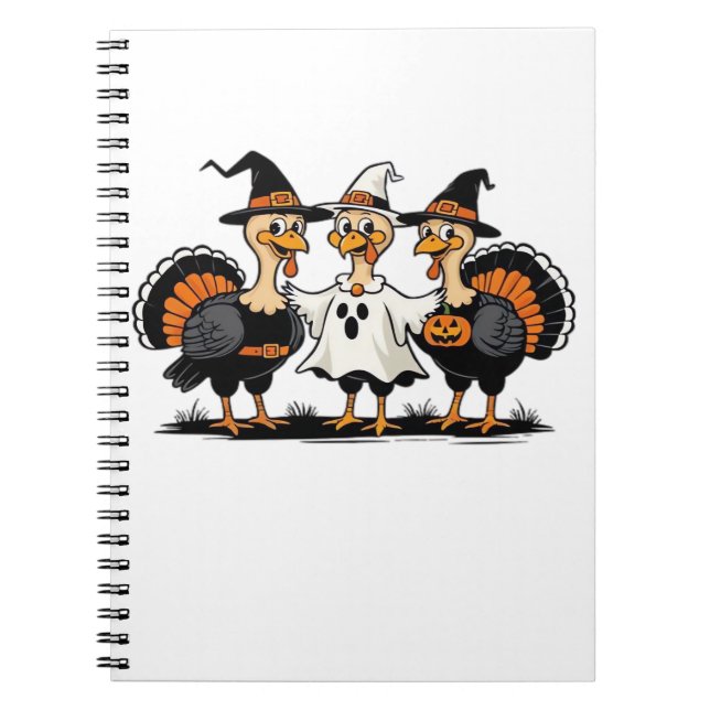 Cuaderno Whimsical Autumt Patchwork Calabaza Cosmo Flor Caí (Frente)