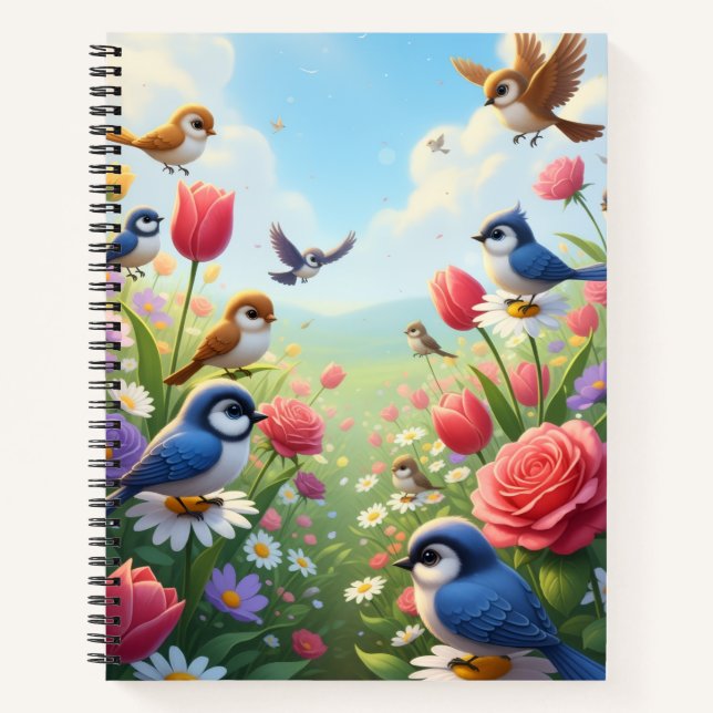 Cuaderno Whimsical Birds Notebook (Anverso)