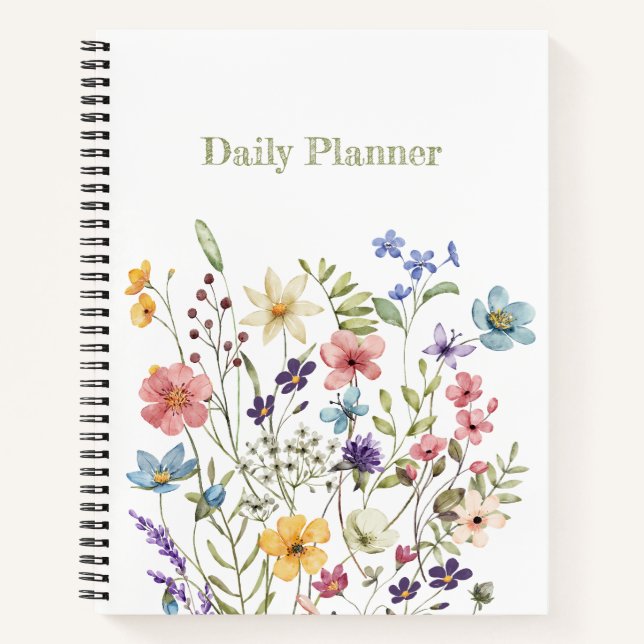Cuaderno Whimsical Colorful Wildflower Bloom Spring (Anverso)