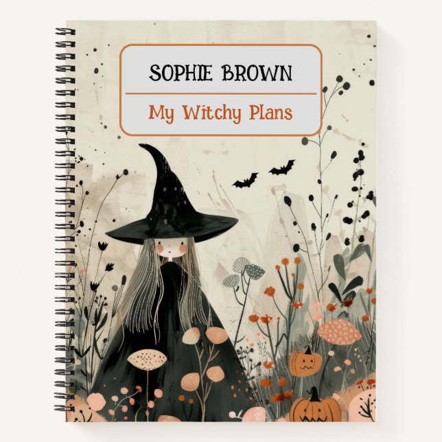 Cuaderno Whimsical Fall Foliage My Witchy Planes (Anverso)