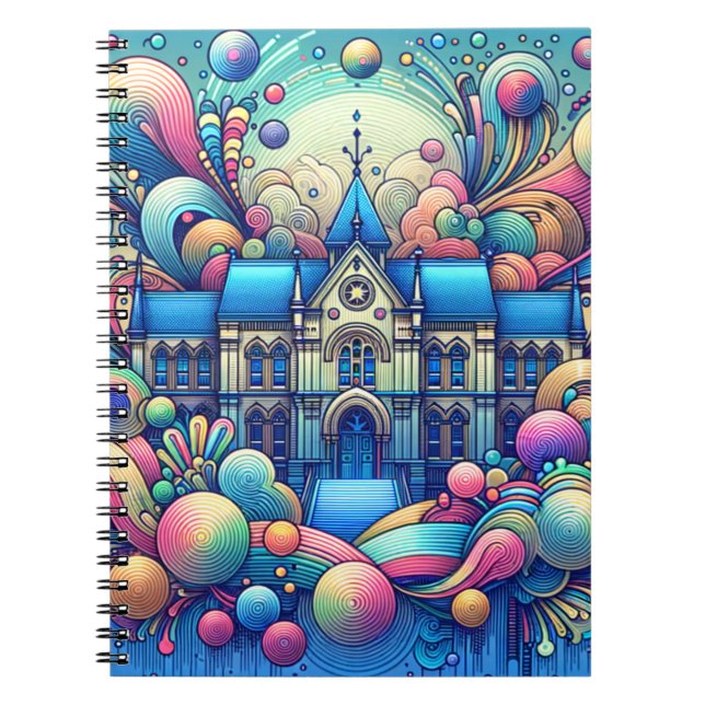Cuaderno Whimsical Fantasy Building Art Notebook (Frente)