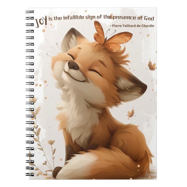 Cuaderno Whimsical Fox Joyful Notebook - Vibes positivas (Frente)