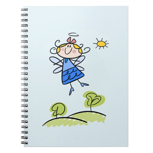 Cuaderno Whimsical Happy Flying Angel Fairy (Frente)