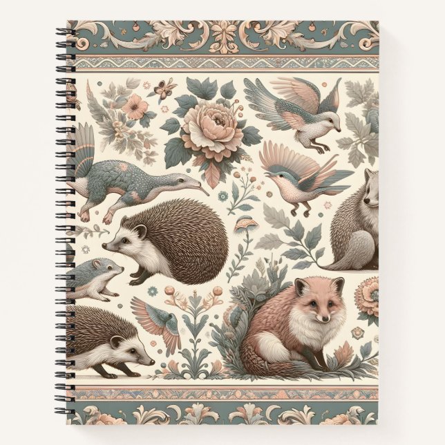 Cuaderno Whimsical Hedgehog Haven (Refugio de sepultura): F (Anverso)