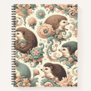 Cuaderno Whimsical Hedgehog Haven (Refugio de sepultura): F
