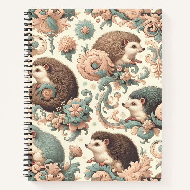 Cuaderno Whimsical Hedgehog Haven (Refugio de sepultura): F (Anverso)