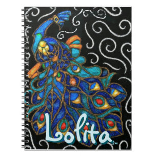 Cuaderno Whimsical Peacock Chalk Pastel Bird Personalizado