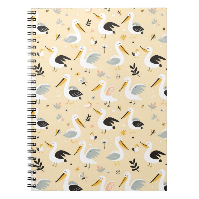 Cuaderno Whimsical Pelican Paradise (Frente)