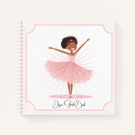 Cuaderno Whimsical Pink Ballet Dancer