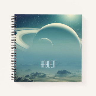 Cuaderno Whimsical Planets Space Dreamscape Personalised
