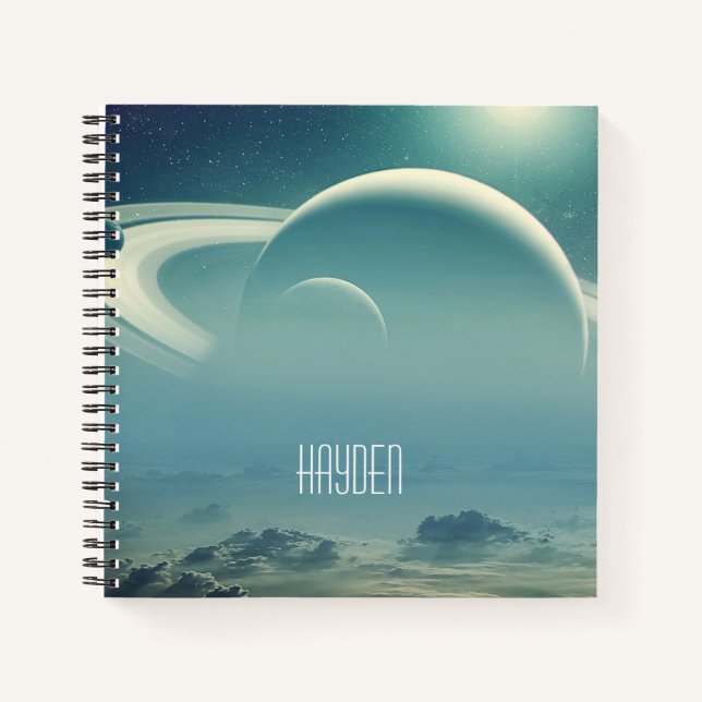 Cuaderno Whimsical Planets Space Dreamscape Personalised (Anverso)