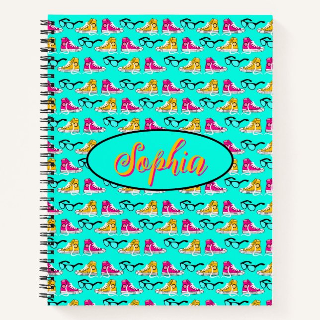 Cuaderno Whimsical sneakers and glasses (Anverso)