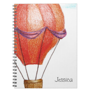 Cuaderno Whimsical Vintage Hot Air Balloon