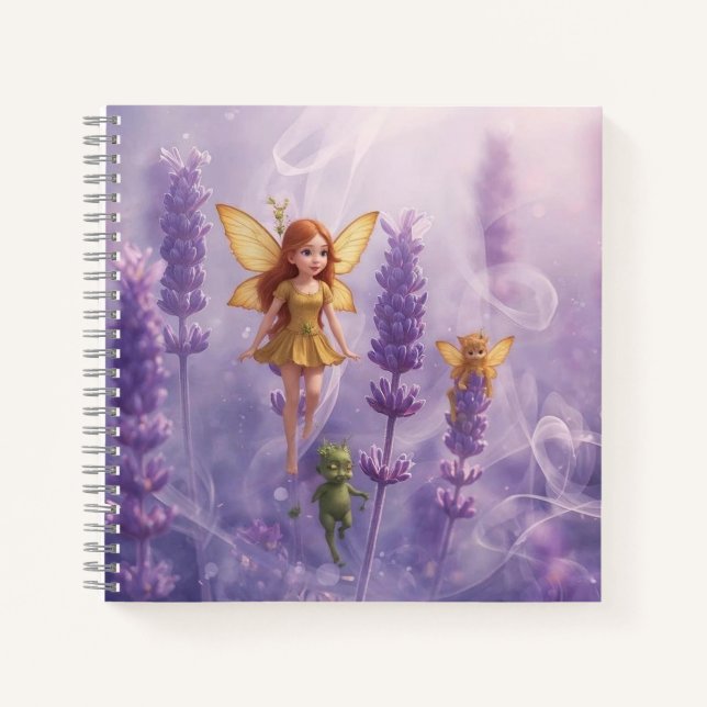 Cuaderno Whimsy Among the Purple Blooms (Anverso)