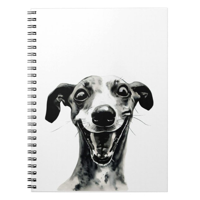 Cuaderno Whippet blanco y negro | Grasa (Frente)