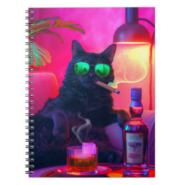 Cuaderno Whiskey de la bebida del gato del caballero | Barr