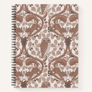 Cuaderno Whispers/Owls y Squirrels en roble/mo