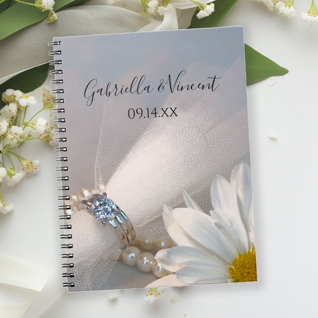 Cuaderno White Daisy Elegance Wedding (Subido por el creador)