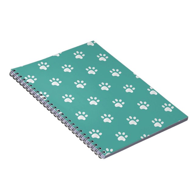 Cuaderno White Paws sobre Verde azulado (Lado Derecho)