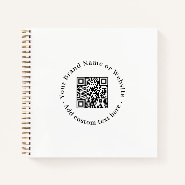 Cuaderno White QR | Modern Minimal Business Design (Anverso)