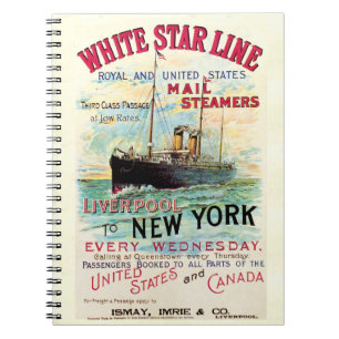 CUADERNO WHITE STAR LINE OCEAN MAIL STEAMER