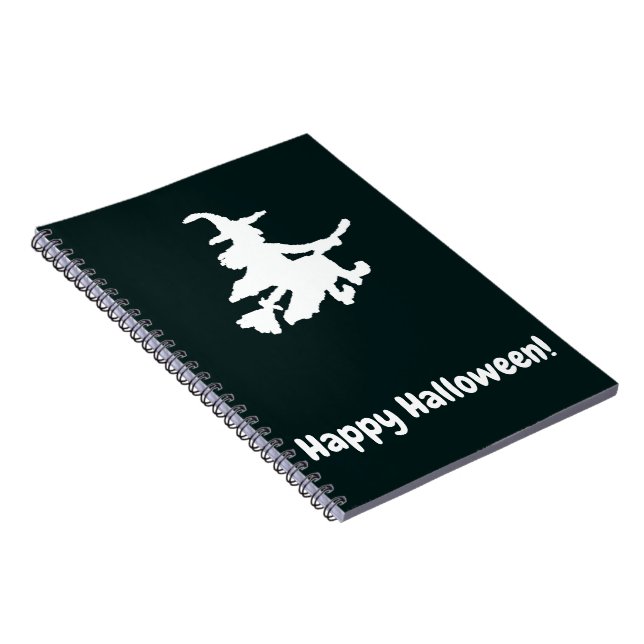 Cuaderno White Witch on Black - Happy Halloween  (Lado Derecho)