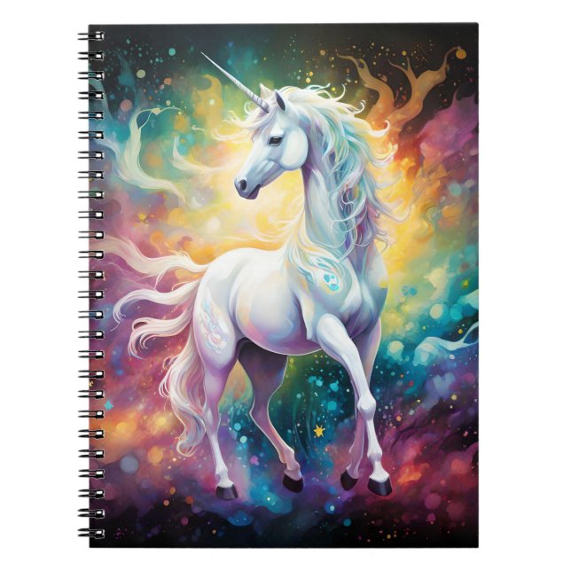 Cuaderno White Wonder: El unicornio blanco espectral (Frente)