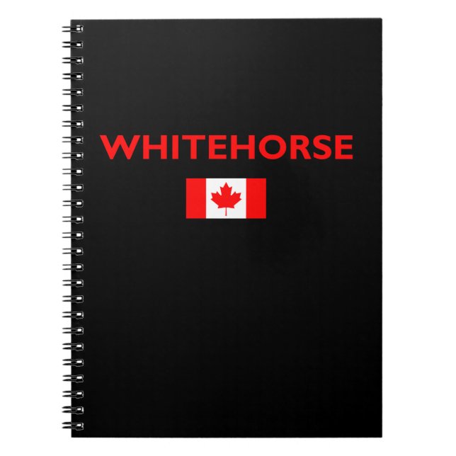 Cuaderno Whitehorse Canada Canadian Flag Dark Color (Frente)