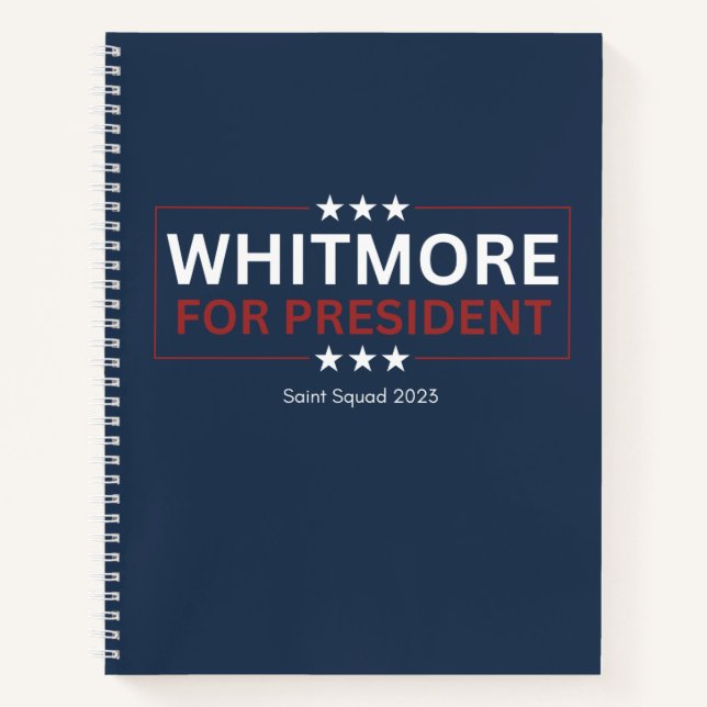 Cuaderno Whitmore para el Presidente Notebook (Anverso)
