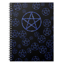 Wiccan Blue Pentacle Journal 80 Páginas En Linea