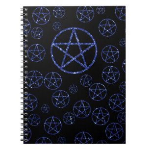 Cuaderno Wiccan Blue Pentacle Journal 80 Páginas En Linea