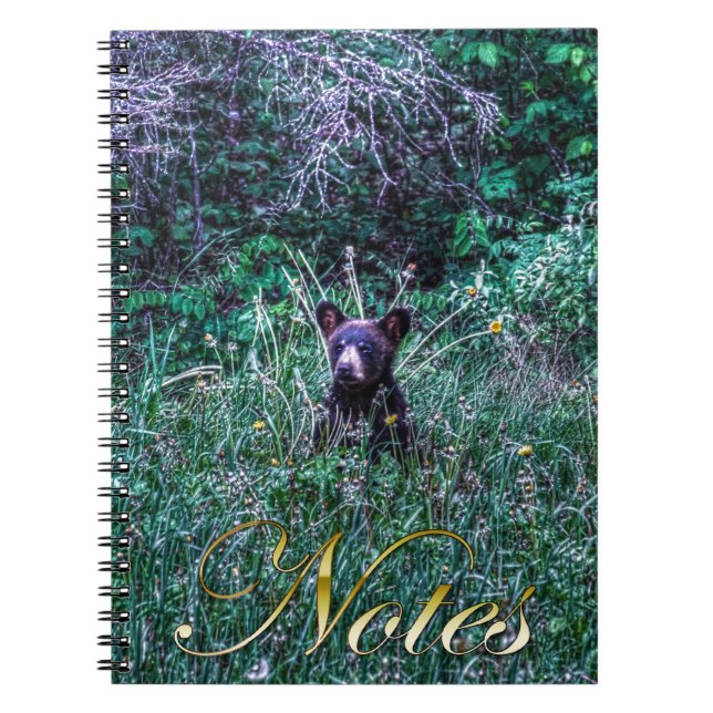 Cuaderno Wild Black Bear Cub Wildlife Photo (Frente)