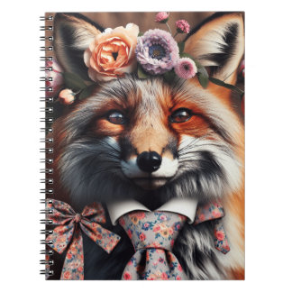 Cuaderno Wild fox wearing a tie cute