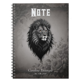 Cuaderno Wild Grace: impresionante retrato de un león