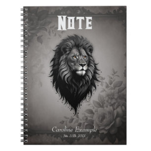 Cuaderno Wild Grace: impresionante retrato de un león