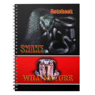 Cuaderno WILD NATURE - colección de diseño de SNAKE negro