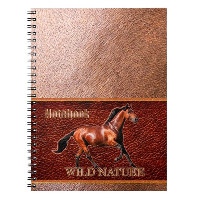 Cuaderno WILD NATURE - colección de diseño HORSE (Frente)