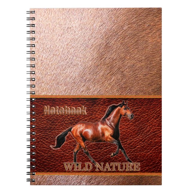Cuaderno WILD NATURE - colección de diseño HORSE (Frente)