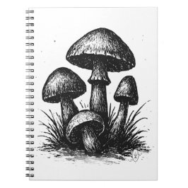 Cuaderno Wild Woodland Mushrooms – Ink Art