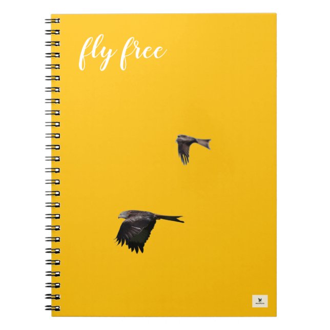 Cuaderno Wilde4life 'Flyby sobre amarillo' (Frente)