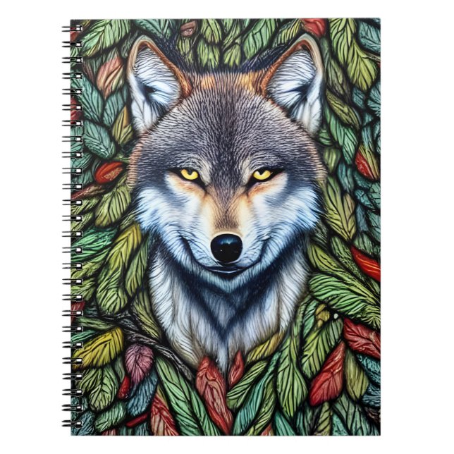 Cuaderno Wilderness Woodland Predator Wolf (Frente)