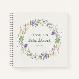Cuaderno Wildflower Baby Shower Guest Book