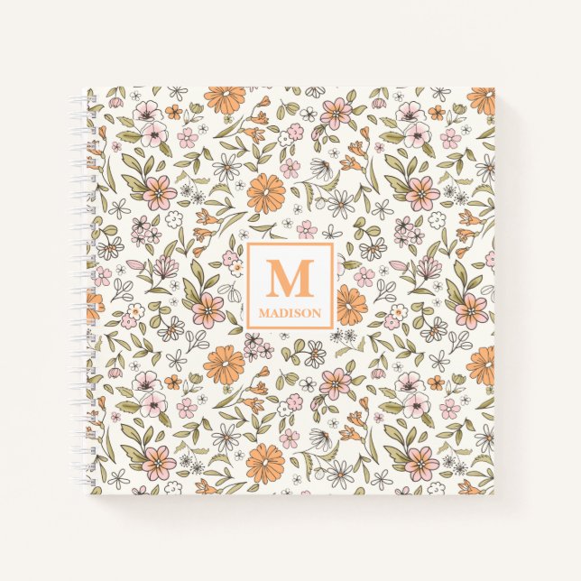 Cuaderno Wildflower Monogram Notebook Journal (Anverso)