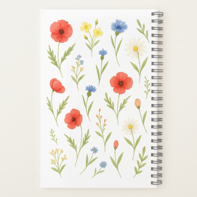 Cuaderno Wildflower Watercolor Softcover Notebook (Reverso)