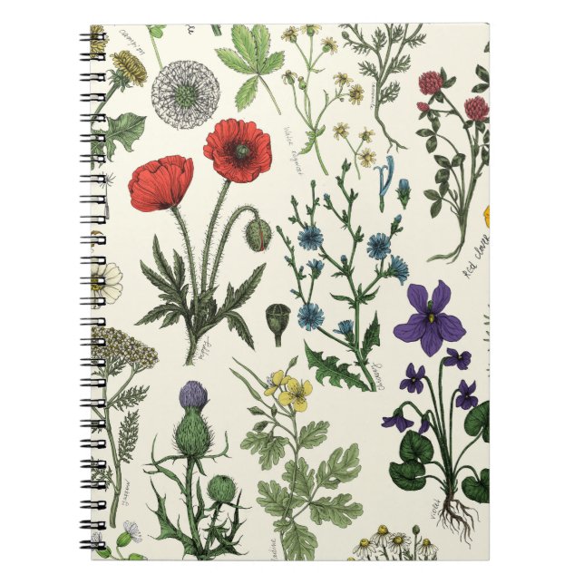 Cuaderno Wildflowers collage (Frente)