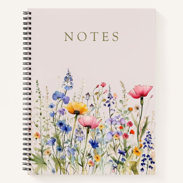 Cuaderno Wildflowers Foliage Notes (Anverso)