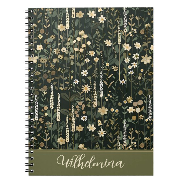 Cuaderno Wilhelmina Dark Daisy Floral (Frente)