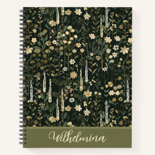 Cuaderno Wilhelmina Dark Daisy Floral Deluxe