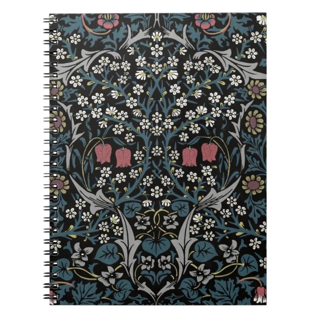 Cuaderno William Morris Blackthorn Floral Art Nouveau (Frente)